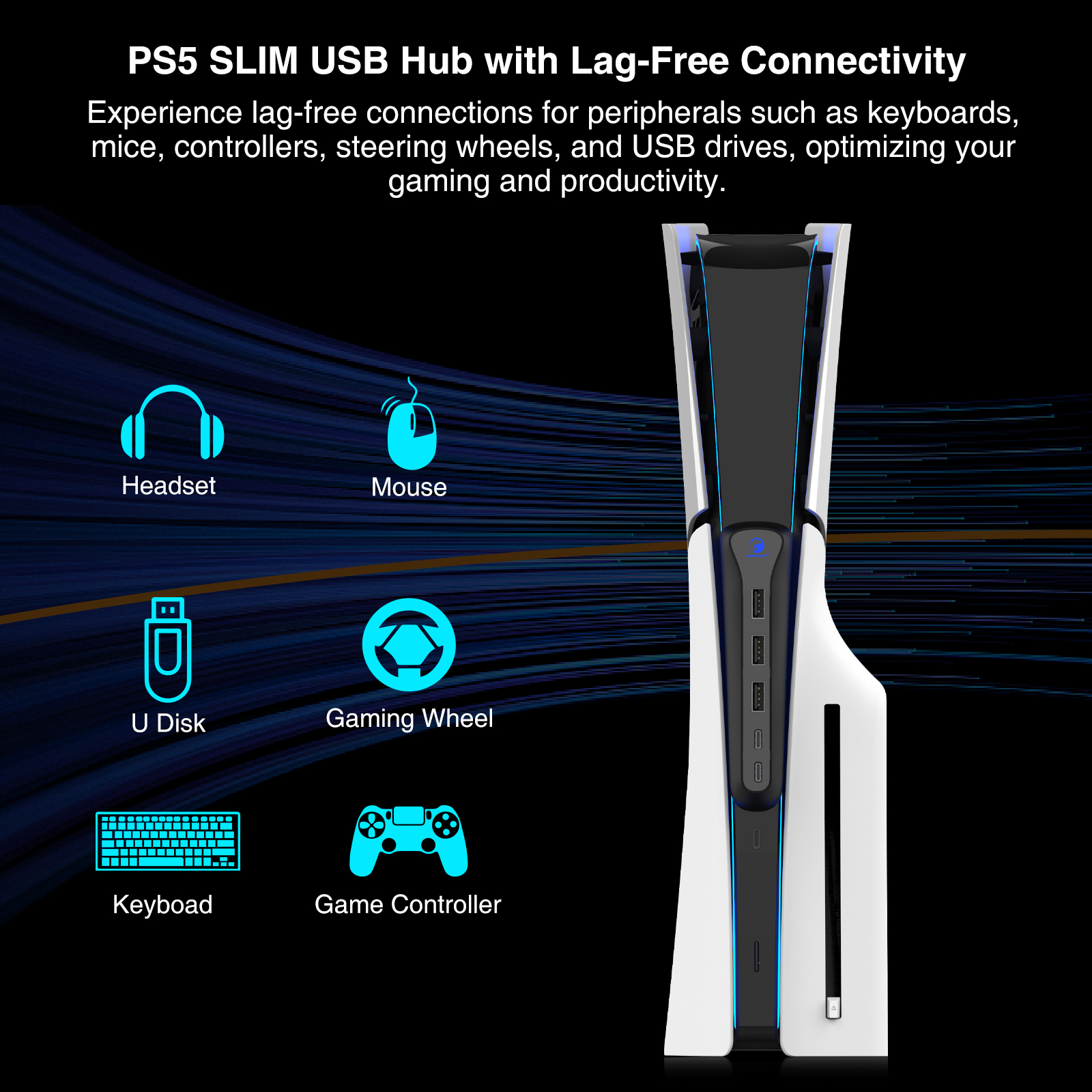 PS5 Slim USB2.0 Hub